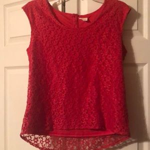 Lines Lace Tank With back buttons.